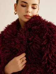 Ruby | Eleganter Kunstpelzmantel für Damen Winter