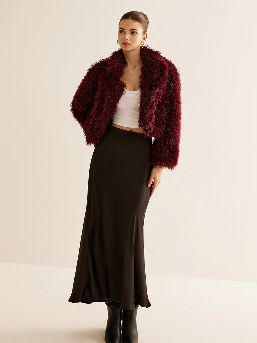 Ruby | Eleganter Kunstpelzmantel für Damen Winter