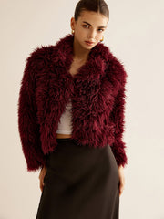 Ruby | Eleganter Kunstpelzmantel für Damen Winter