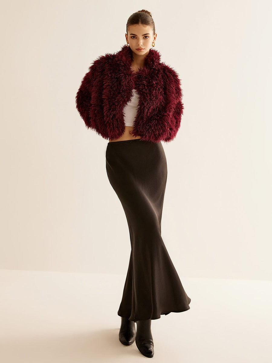 Ruby | Eleganter Kunstpelzmantel für Damen Winter