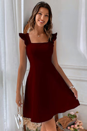 Heidi-Mode | Rüschen Mini Kleid mit Rückenschnürung