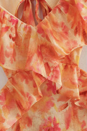 Bequemes | Femininer Blumen-Rüschenkleid Für Frauen für dich