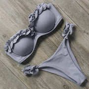 Heidi-Mode | Push-Up Bikiniset mit Rüschen für Damen