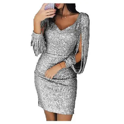 Glanzvolles Pailletten-Minikleid für jeden Anlass
