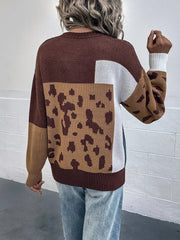 Irmgard – Veraltet Pullover Mit Leopardenmuster Patchwork