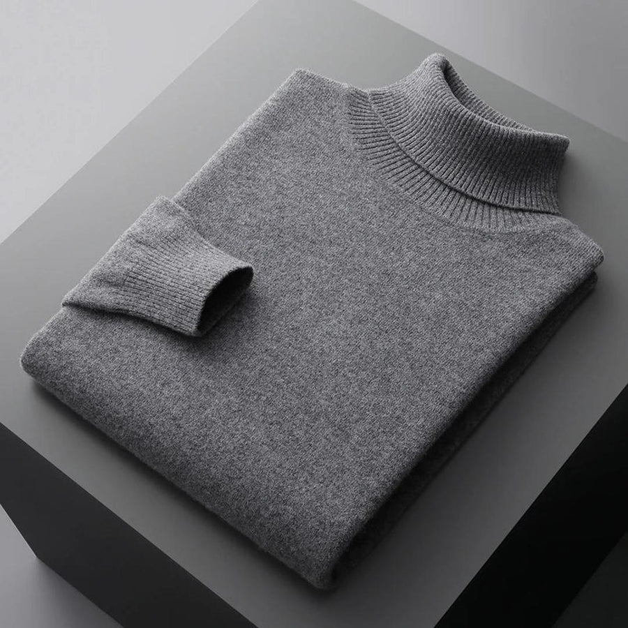 Klassischer Rollkragenpullover Für Herren | Gestrickt