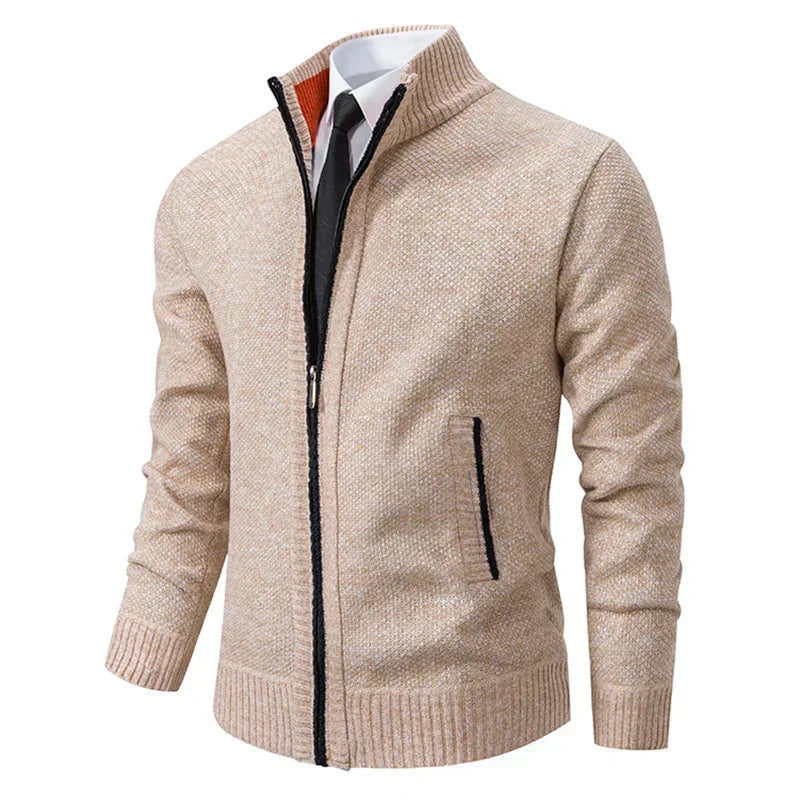 Yitzhak - Lässige Strickjacke Mit Stehkragen