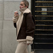 Aurora Wildleder Kunstleder Jacke