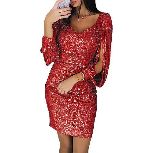 Glanzvolles Pailletten-Minikleid für jeden Anlass