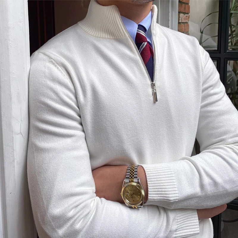 Elias | Herren Frühling Viertelzip Pullover