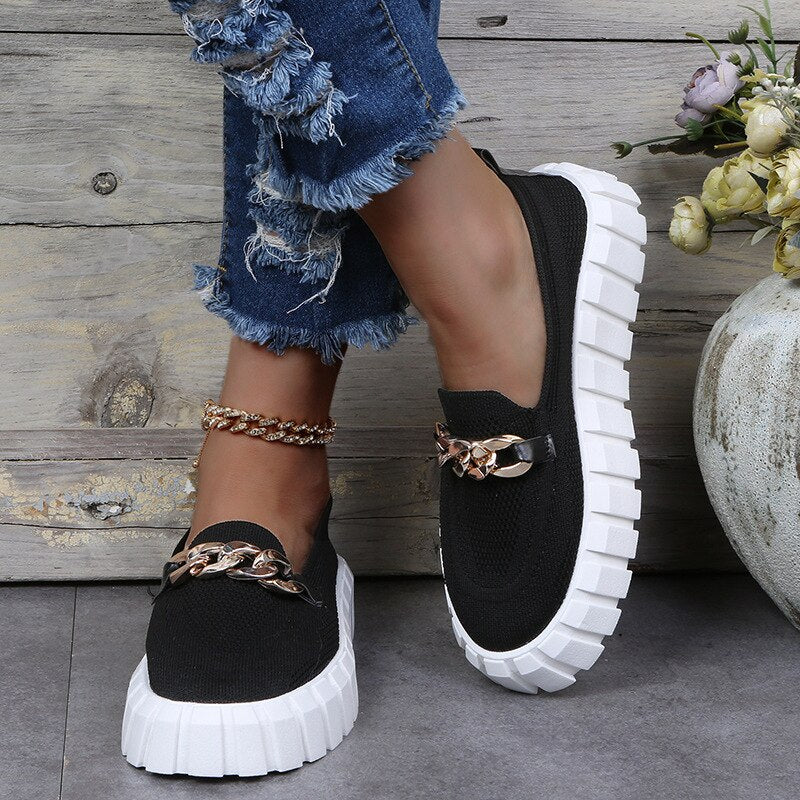 Jana - klobige Plateau-Sneakers | Bequeme Außensohle mit strukturiertem Design