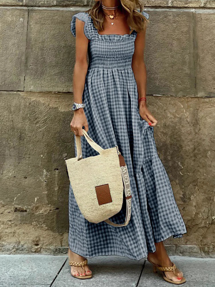 Jayne – Ärmelloses Maxikleid Mit Quadratischem Ausschnitt
