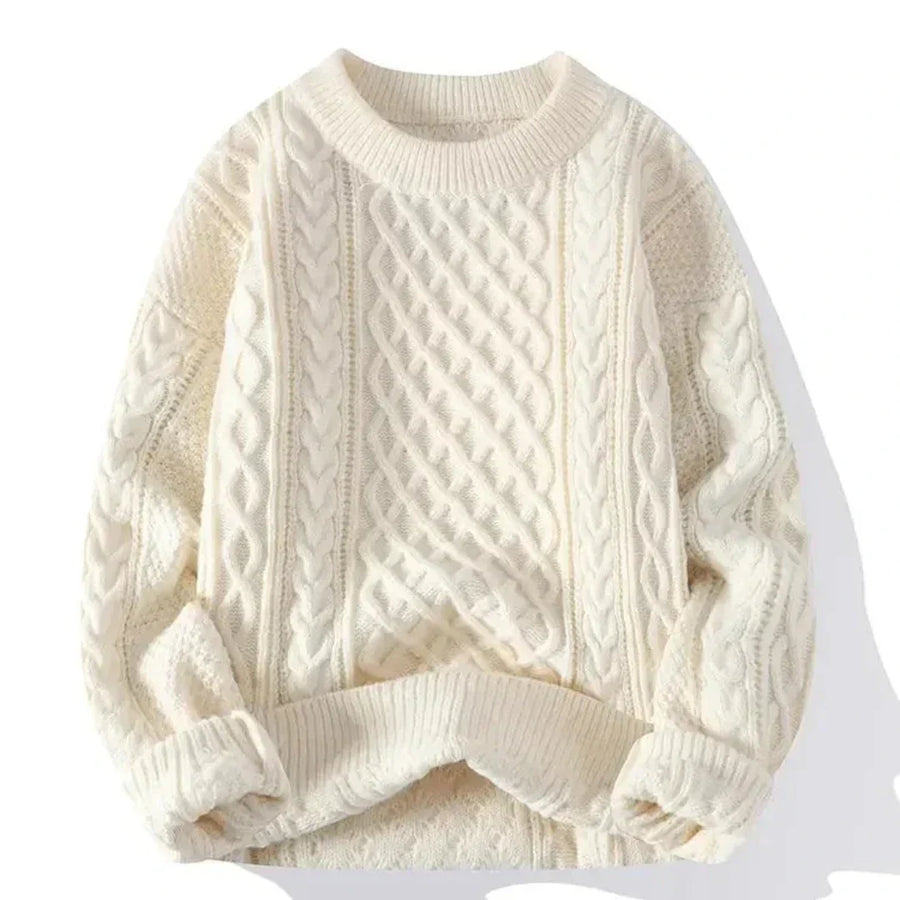 Herren-Strickpullover Mit Rundhalsausschnitt | Langarm