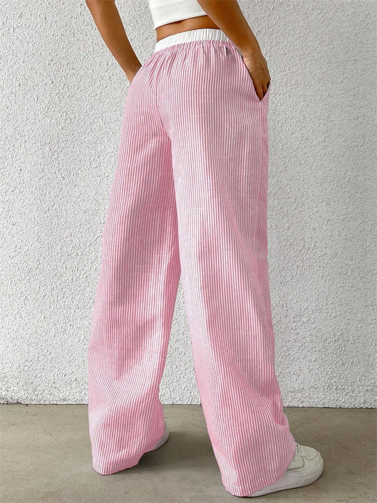 Heidi-Mode | Gestreifte Hose mit Weitem Bein