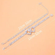 Zirkonia Fußkettchen Armreif aus Sterlingsilber