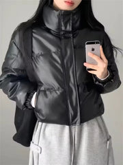 Samantha Kunstleder Steppjacke
