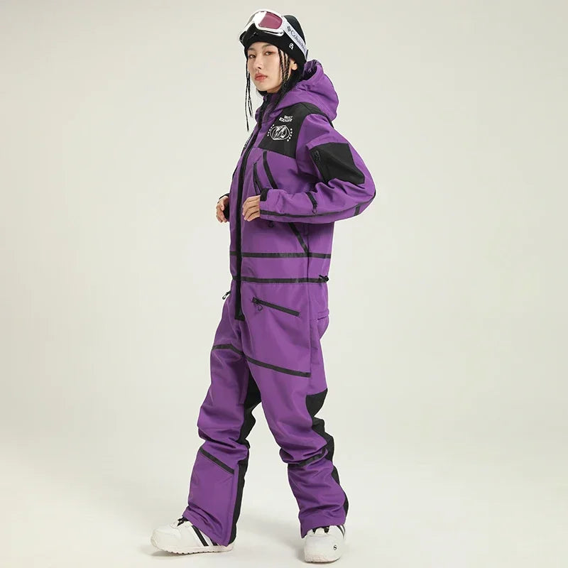 Damen Stylisch Einteiler Skianzug | Winter