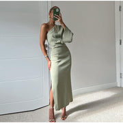 Elegantes Grünes Plisseekleid für Damen – Stilvoll und Vielseitig
