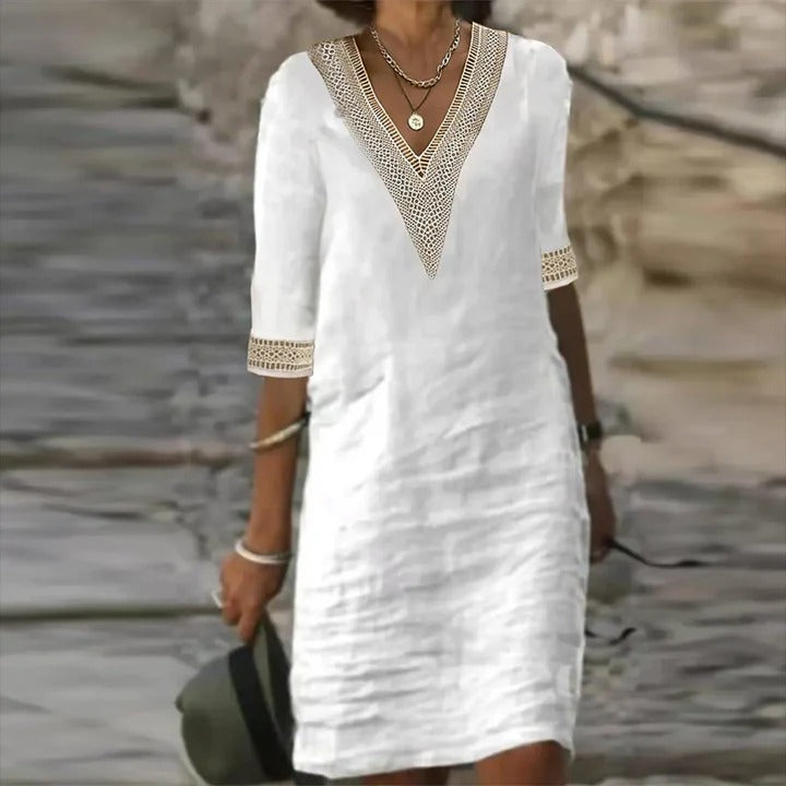 Elegantes Leinen Sommerkleid