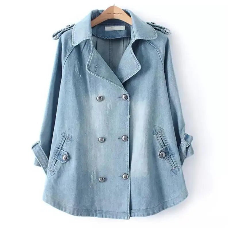 QUEENA – JEANSJACKE MIT DOPPELKNOPFLEISTE