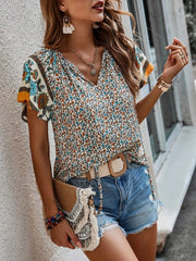 Julia | Sommerbluse mit Blumenmuster