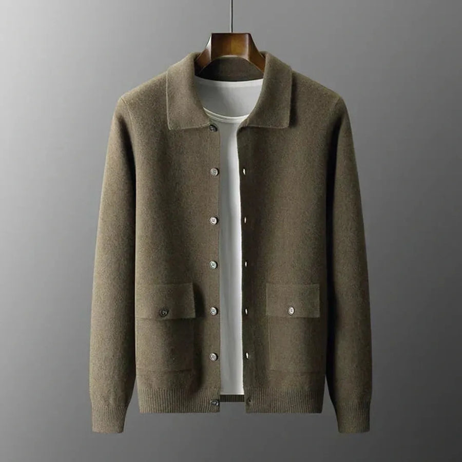 Lässige Strickjacke Mit Reverskragen Für Herren | Winter
