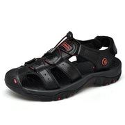 Herren Sommer Geschlossener Zehen Outdoorsandalen mit Verstellbarem Kordelzug