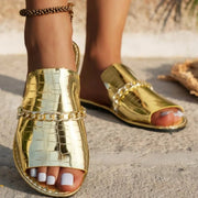 Klavdiya - Sandalen Mit Kette