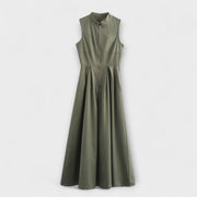 Ärmelloses Plissiertes Midikleid im Bodycon-Stil