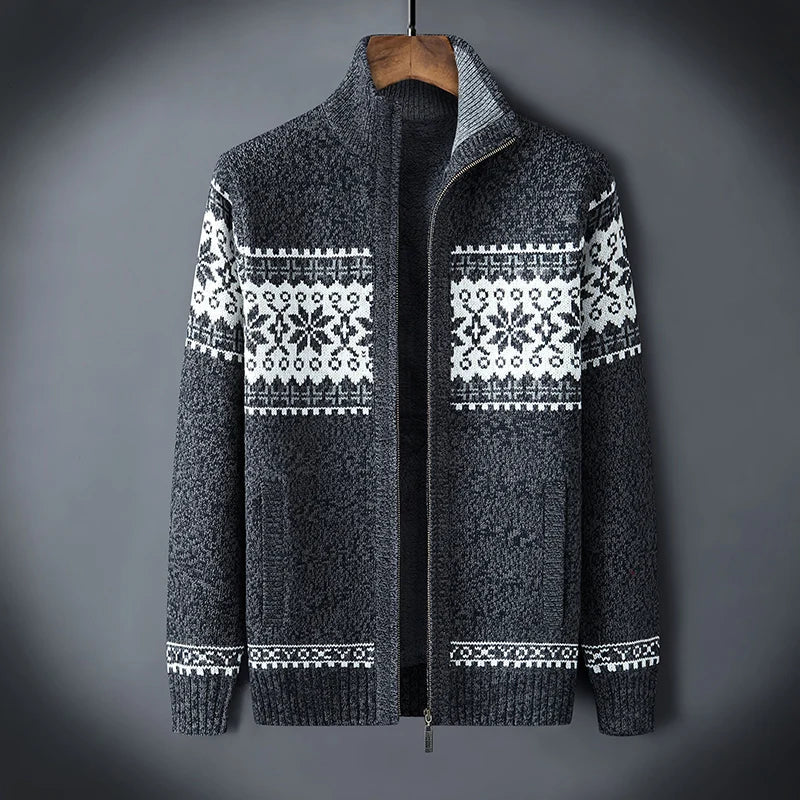 Logan | Vintage Strickjacke mit Reißverschluss
