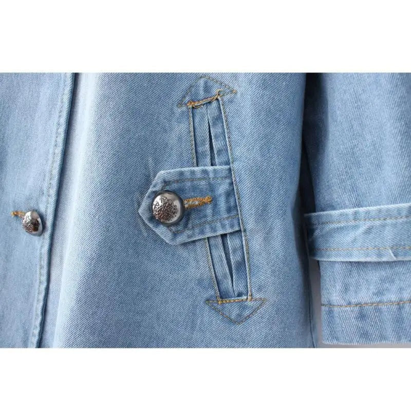 QUEENA – JEANSJACKE MIT DOPPELKNOPFLEISTE