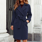 Eleganter Kaschmir-Trenchcoat für Damen mit Knopfsystem in lebhaften Farben