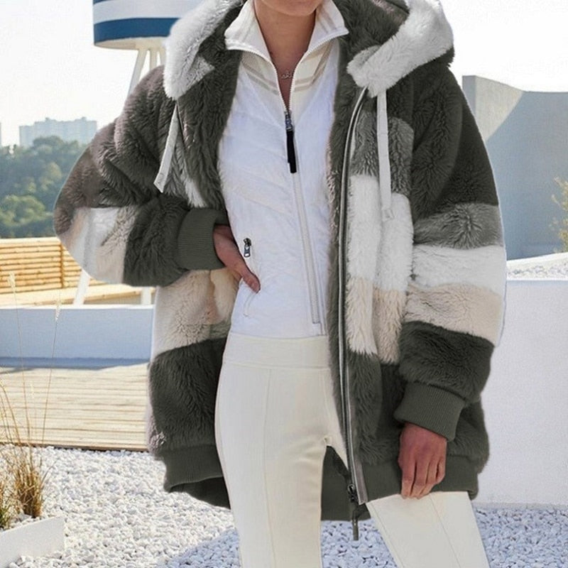 Fibi Fleece Weste mit Kapuze | Ultra warm, weich & modisch