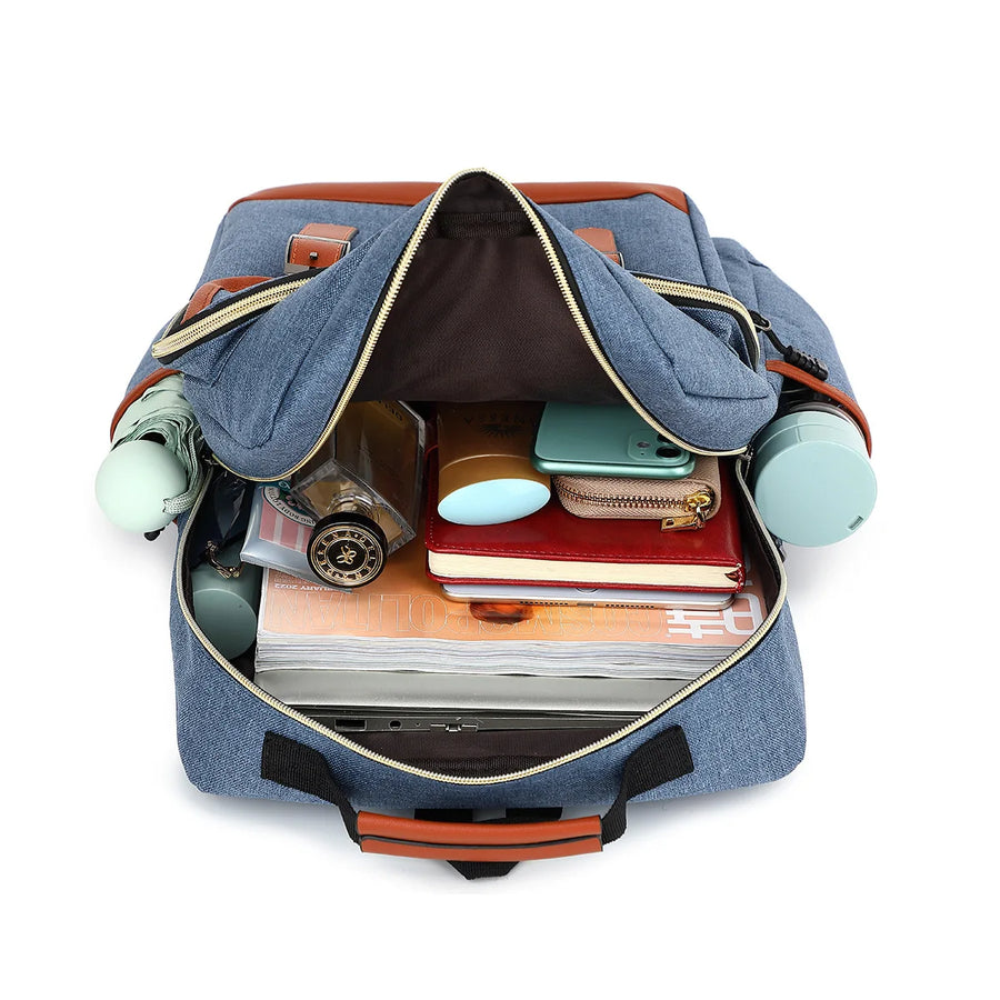 Unisex Vintage Groß Wasserdicht Rucksack | Canvas