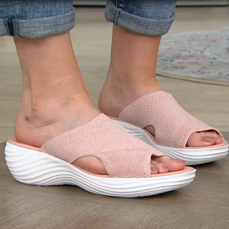 Orthopädische Damensandalen mit verstellbarer Schnalle