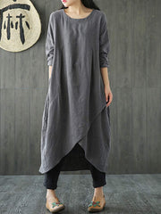 Elegantes Damen Maxi Kleid aus Baumwolle