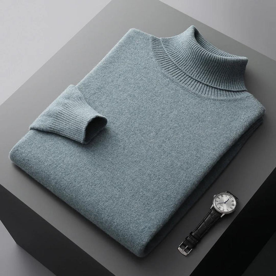 Klassischer Rollkragenpullover Für Herren | Gestrickt