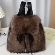 Marie | Klassischer Damen Rucksack aus Kunstfell