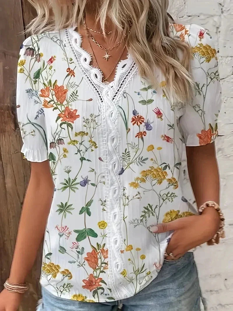 Verena | Top mit Blumendruck