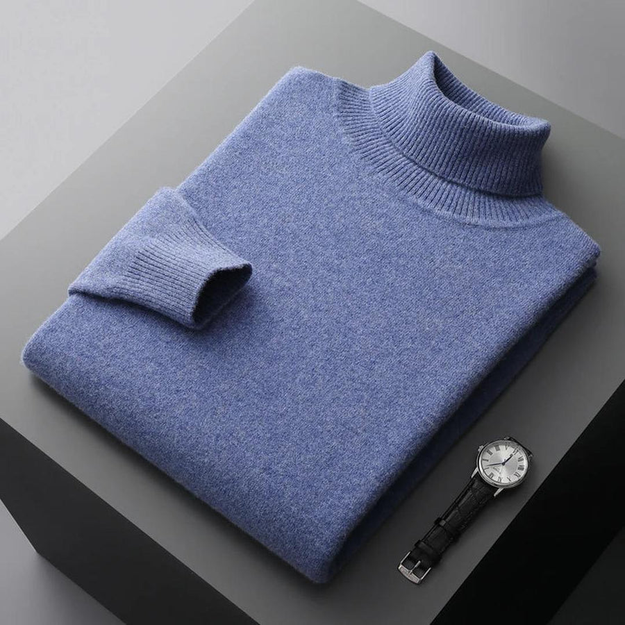 Klassischer Rollkragenpullover Für Herren | Gestrickt