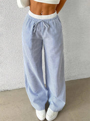 Heidi-Mode | Bequeme Hose mit Weitem Bein und Streifendruck