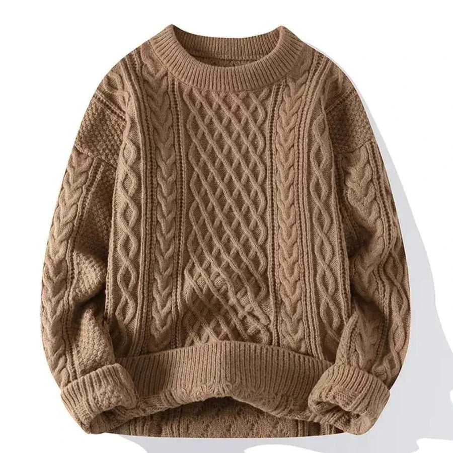 Herren-Strickpullover Mit Rundhalsausschnitt | Langarm