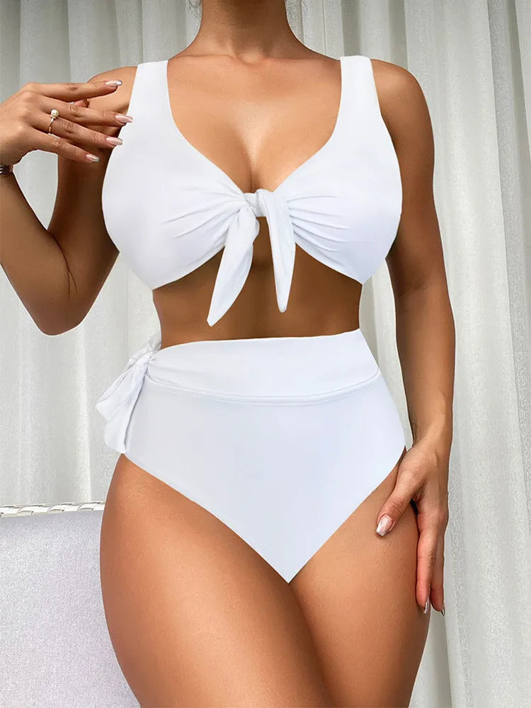 ALESSIA | Hochtaillierter Bikini mit Bauchkontrolle und Beinschlankwirkung – Stil und Sicherheit am Strand