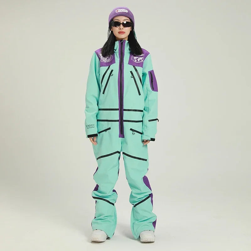 Damen Stylisch Einteiler Skianzug | Winter