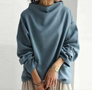 Jacqueline | Damen High-Neck Langarmshirt