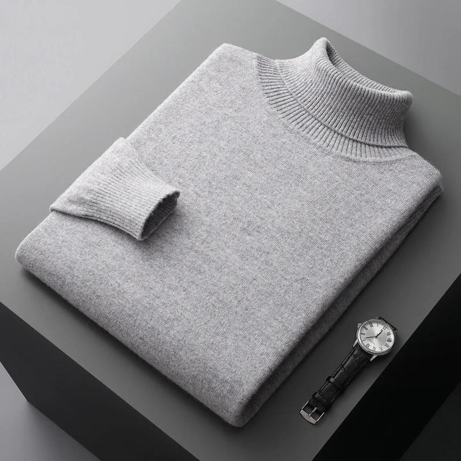 Klassischer Rollkragenpullover Für Herren | Gestrickt