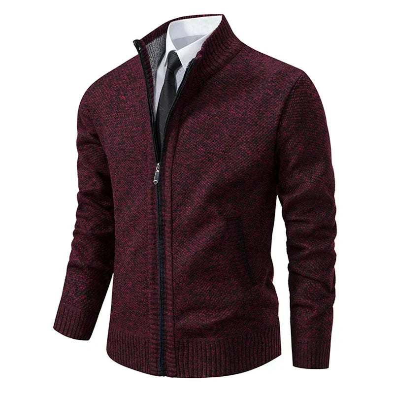 Yitzhak - Lässige Strickjacke Mit Stehkragen