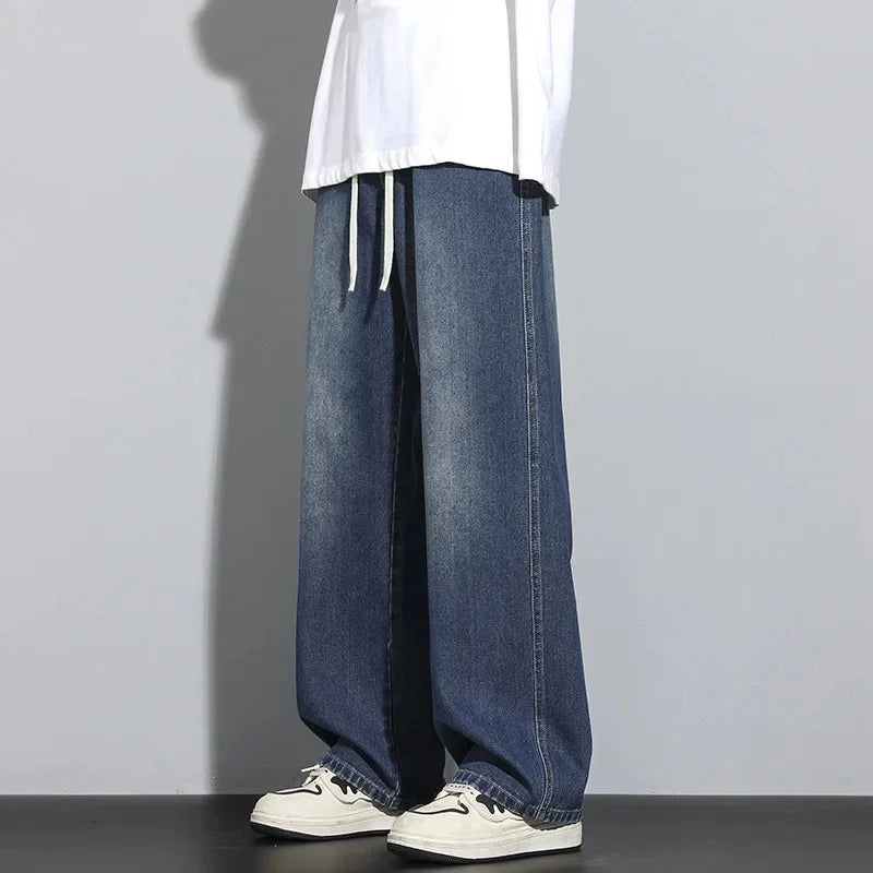Herren Baggy Jeans | Verstellbarer Kordelzug
