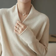Emilia | Damen Frühlings-Wickelausschnitt-Stricktop