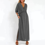 Graues maxi-kleid - Elena